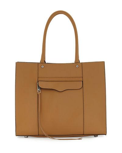 M.a.b. Medium Leather Tote Bag, Tan