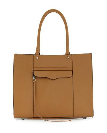 M.a.b. Medium Leather Tote Bag, Tan