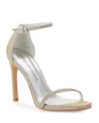 Nudistsong Shimmery Ankle-wrap Sandals,