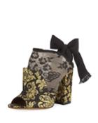 Regina Damask Open-toe Tie-back Bootie