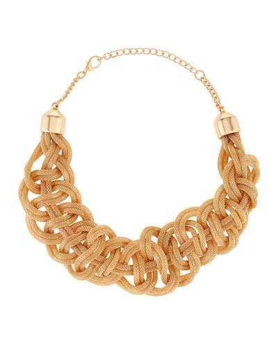Woven Golden Snake Chain Necklace