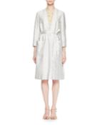 Drone Jacquard Tie-waist Dress