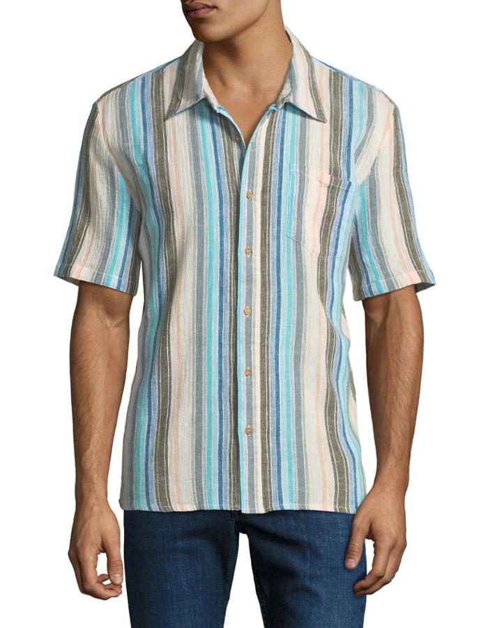 Men's Casual-fit Striped Short-sleeve