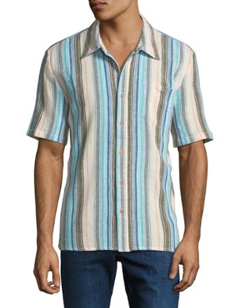 Men's Casual-fit Striped Short-sleeve