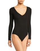 Long-sleeve Ribbed Bodysuit