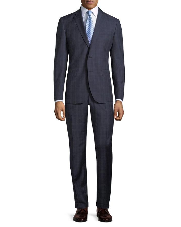 Two-piece Windowpane Wool