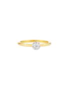 Droplet Pave Diamond Stack Ring In Two-tone Gold,