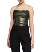 Strapless Metallic Bustier Top