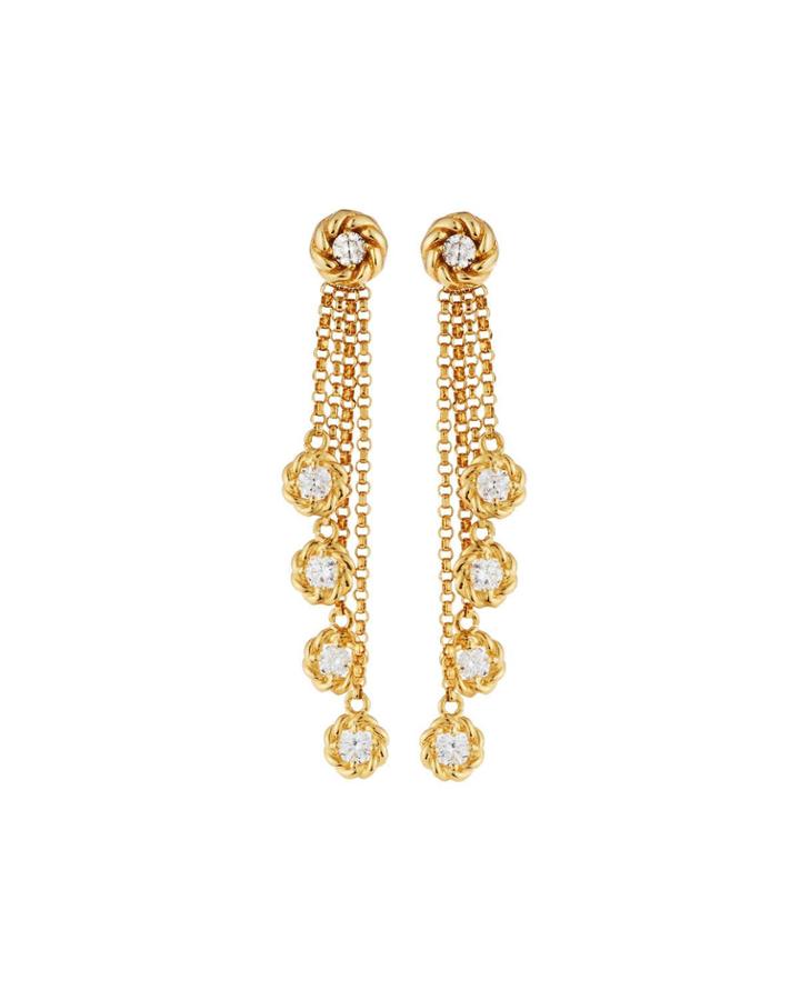 18k New Barocco Diamond Earrings