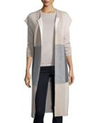 Long Plaid Cashmere Vest