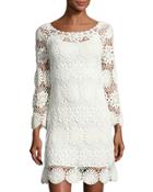 Devora Crochet-lace Dress, White