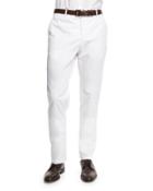 Parker Cotton-stretch Flat-front Trousers