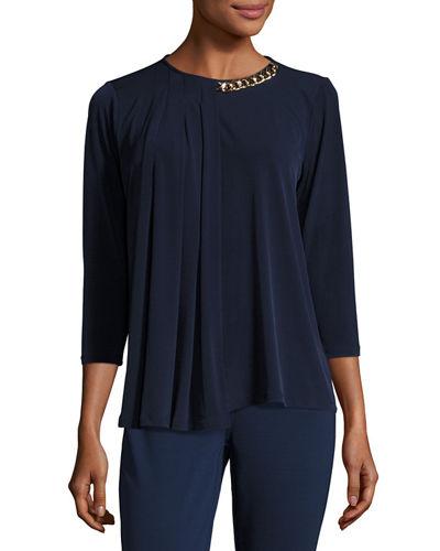 3/4-sleeve Half-chain Top