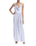 Opal Satin Cowl-neck Jumpsuit