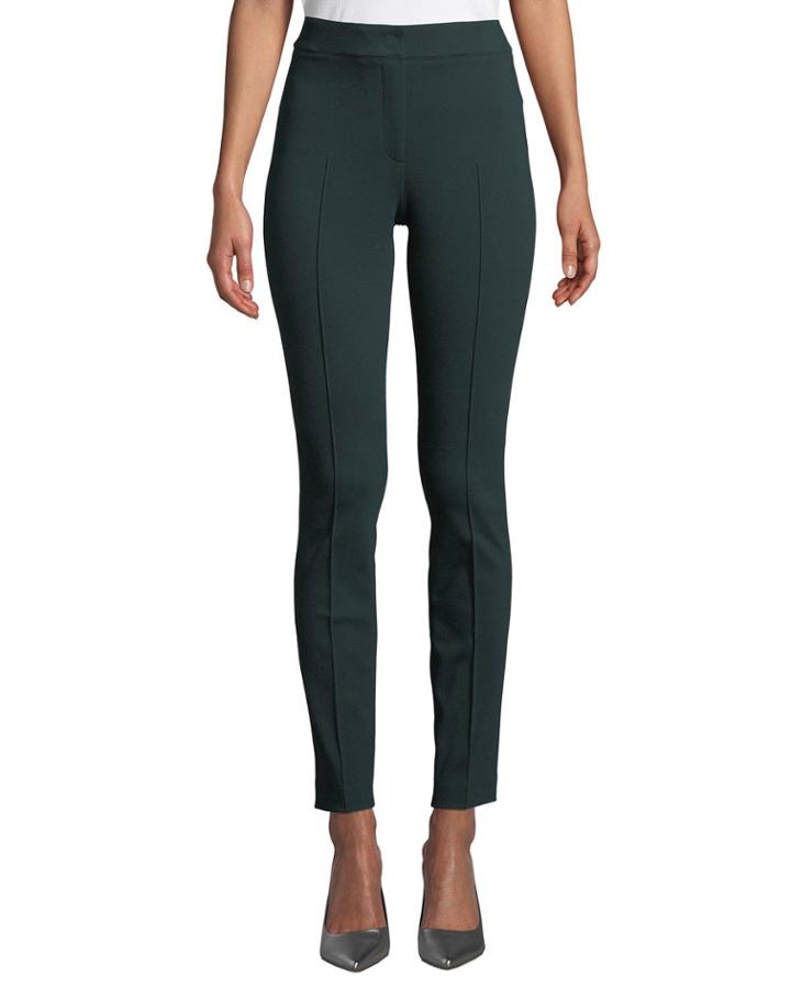 Mara Cropped Leather-front Pants