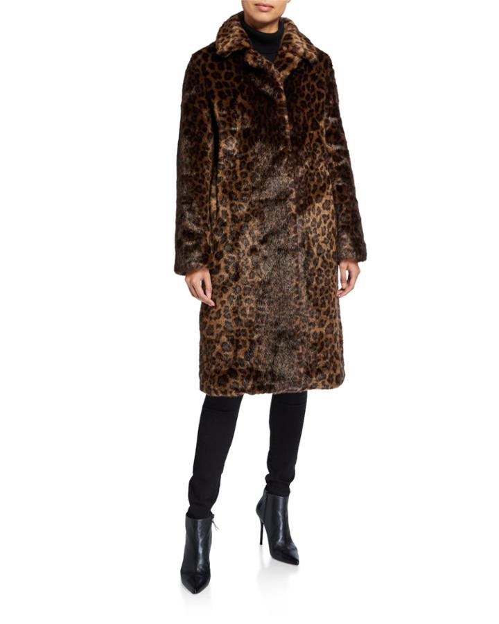 Faux-mink Coat