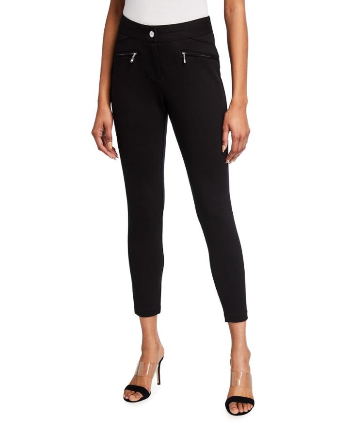 Ponte Zipper Pocket Trousers