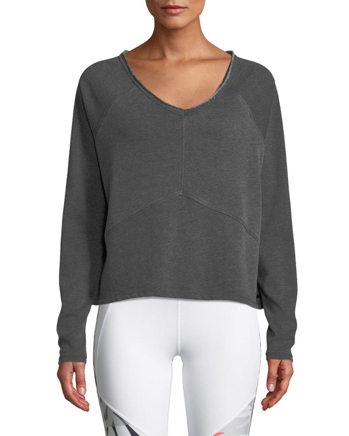 V-neck Distressed Boxy Swing