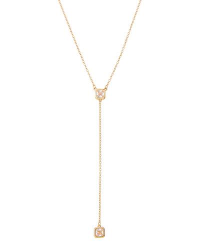 Jeweled Y-drop Necklace, Clear