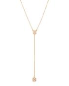 Jeweled Y-drop Necklace, Clear