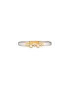Two-tone Diamond Bar Band Ring,