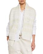 Cashmere Sequined Opera-knit Sleeveless