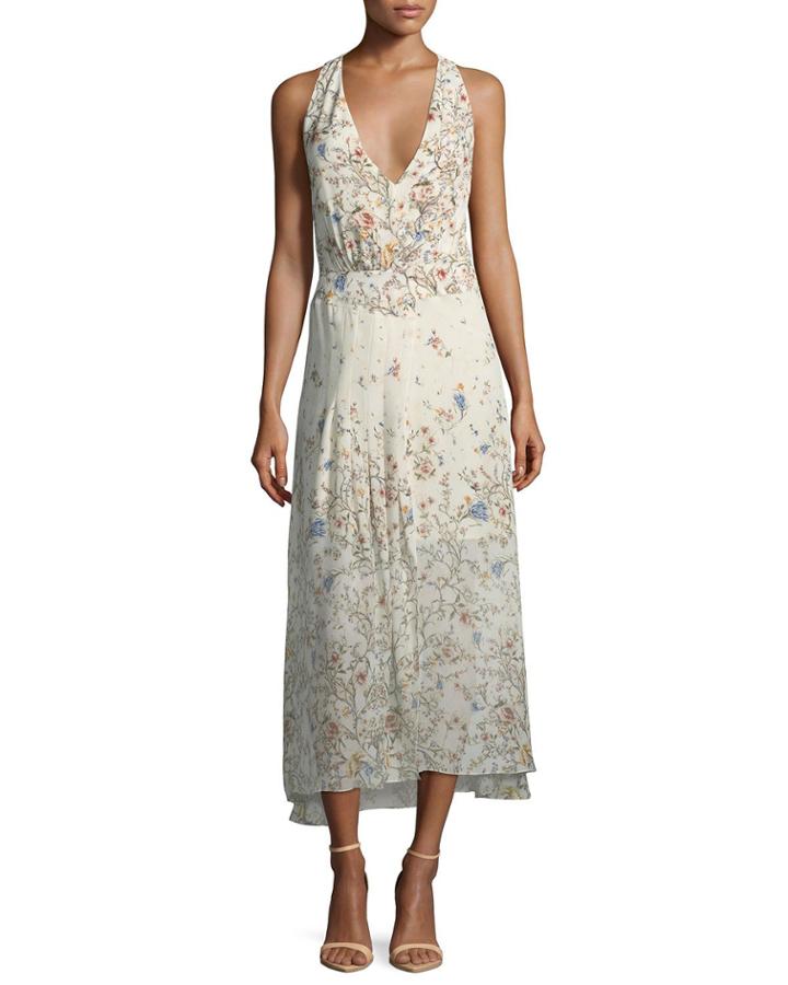 Andalusia Halter V-neck Open-back A-line