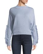 Fringe-sleeve Pullover