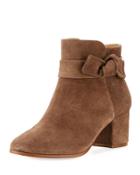 Joanie Suede Knotted Bootie