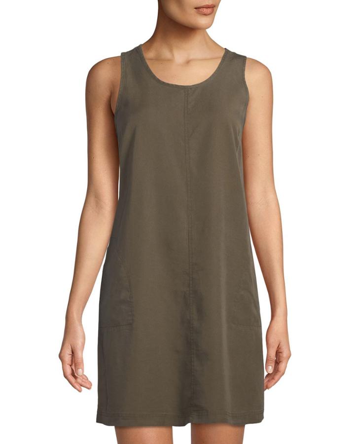 Scoop-neck Sleeveless Utility Dress