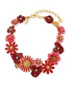 Small Gilded Floral Collar Necklace