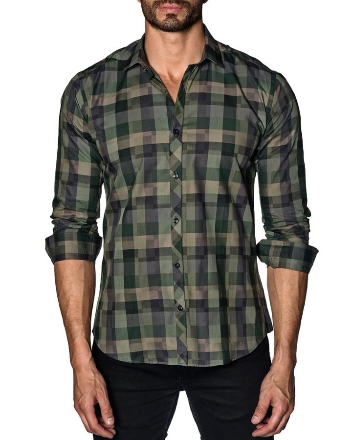 Men's Semi-fitted Digitalized-plaid