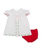 Merrymaker Peter Pan-collar Dress W/ Bloomers, Size