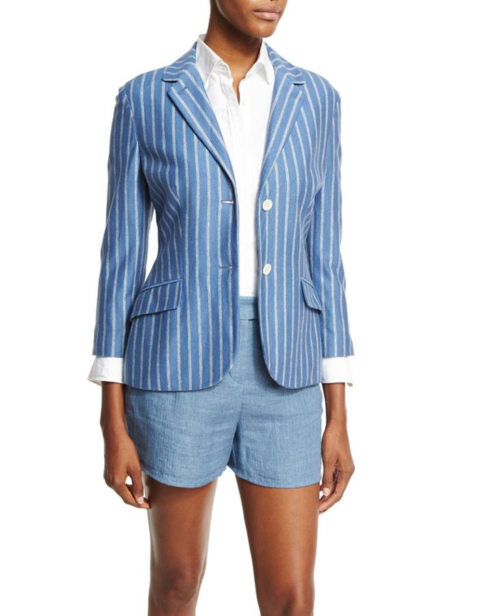 Shannen Striped Jersey Jacket,