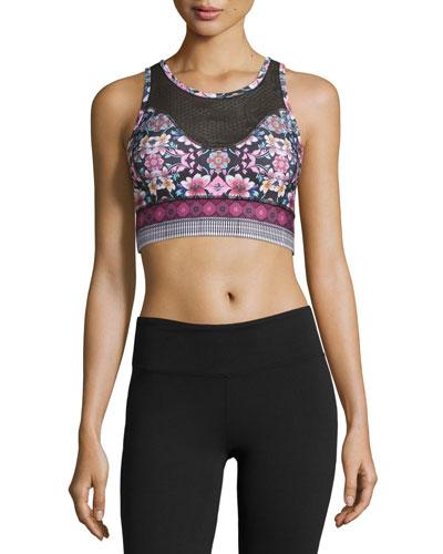 Cropped Floral-print Tank, Botanica