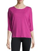 Dolman 3/4-sleeve Performance Top, Mulberry Heather