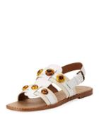 Chalk Embellished Flat