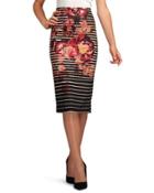Floral-print Knit Pencil