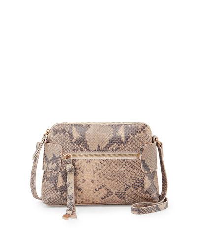 Emma Snake-embossed Leather Crossbody Bag