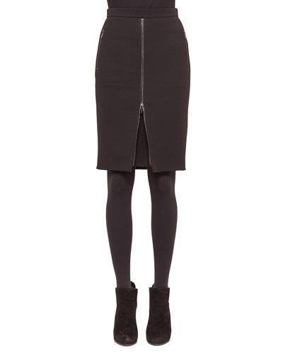 Zip-front Zip-pocket Pencil