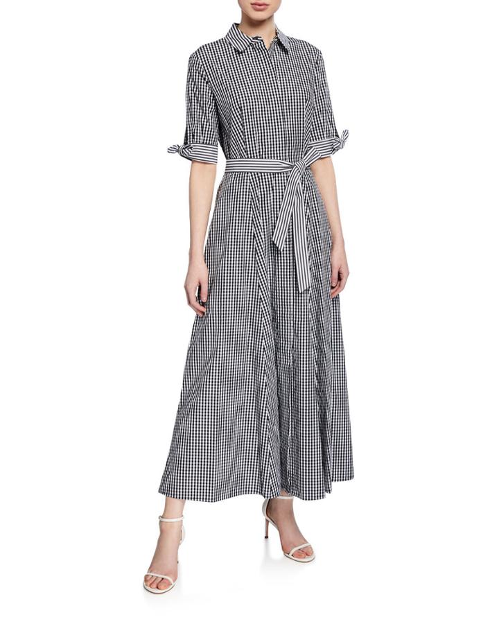 Cotton Gingham Midi