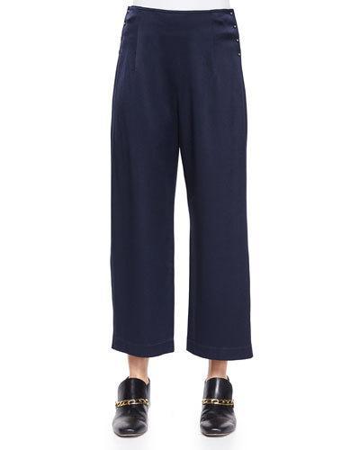High-waist Cropped Trousers W/