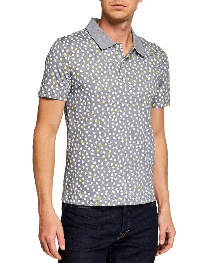 Men's Short-sleeve Lemon-print Polo