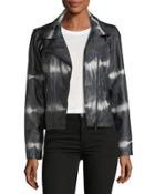 Tie-dye Faux-leather