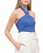 Halter-neck Ring Front Top