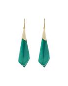 Faceted Lucite&reg; Drop Earrings, Green