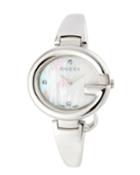 Guccissima Large Stainless Steel Bangle Watch,