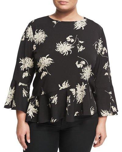 Chrysanthemum Floral-print Top,