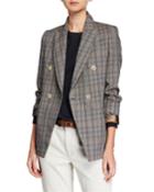 Peak-lapel Wool/cotton Jacket