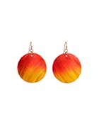 Orange Mother-of-pearl Drop Earrings